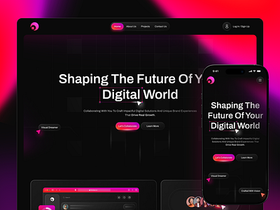 Creative Agency Website agency agency website application clean colorful creative dark digital agency hero landing page marketing agency modern sass trendy ui ux design web app web design webflow website