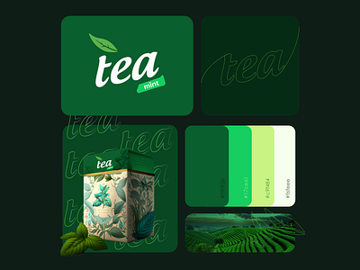 Tea brand Identity design branding design graphic design logo typography