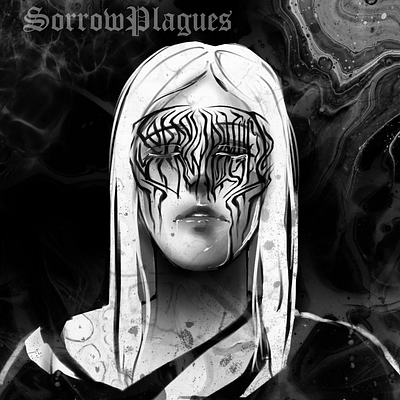 Sorrow Plagues fanart music cover 2d art design illustration music cover portrait portrait art