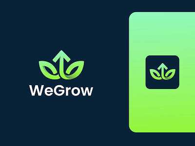Grow logo design ( for sale ) agriculture app icon logo arrow logo brand identity branding eco brand eco tech gradient logo green logo growth logo leaf logo logo logo design minimal logo modern logo nature logo organic plant logo startup logo sustainability
