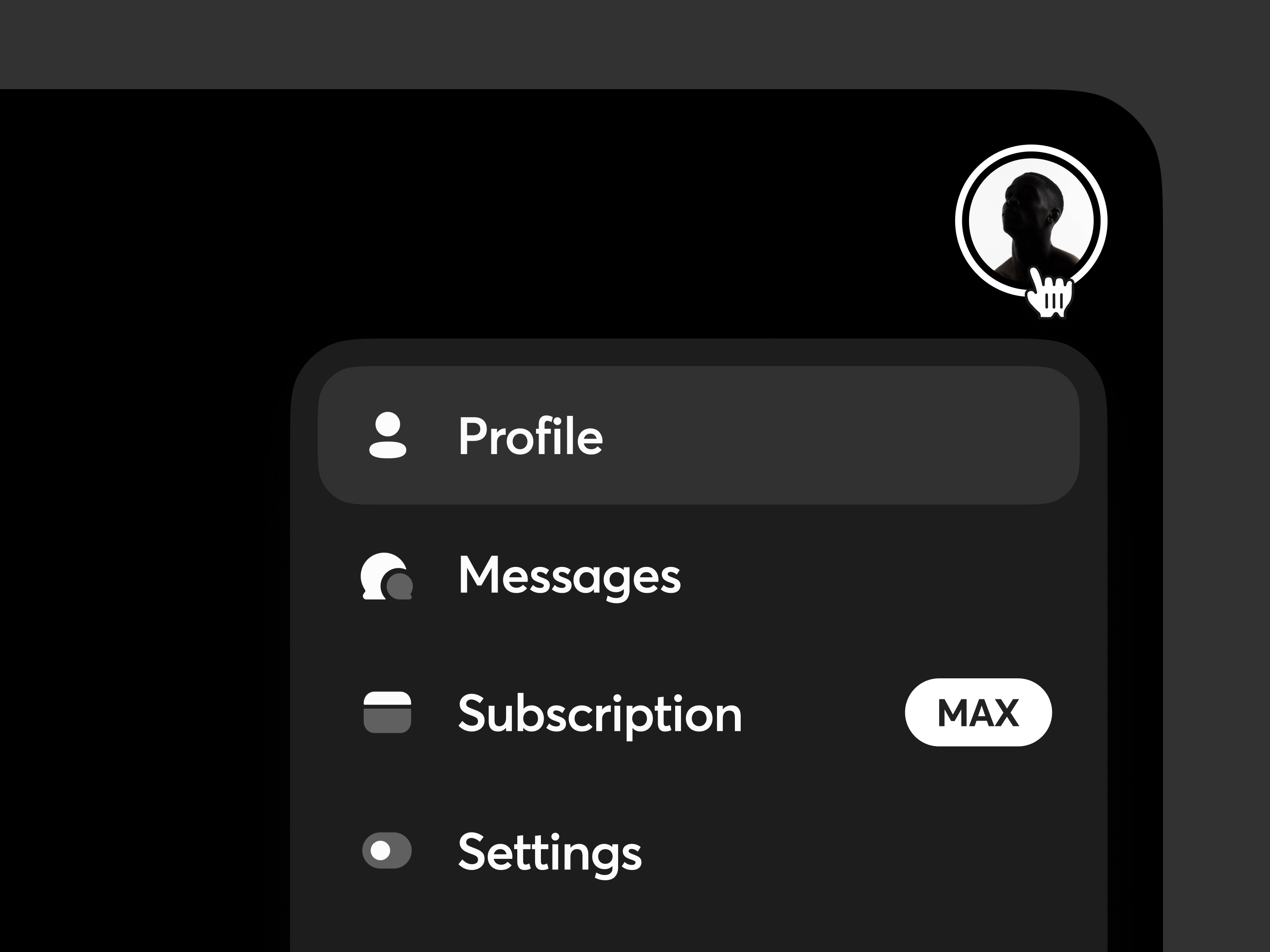 Account Dropdown - Dark and Light UI account clean dark ui dropdown light ui menu minimal nav product design profile ui design user interface