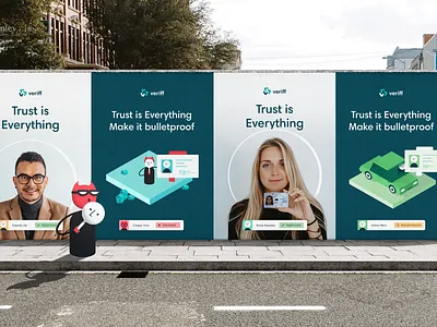 Veriff Brand in Action - Poster design system