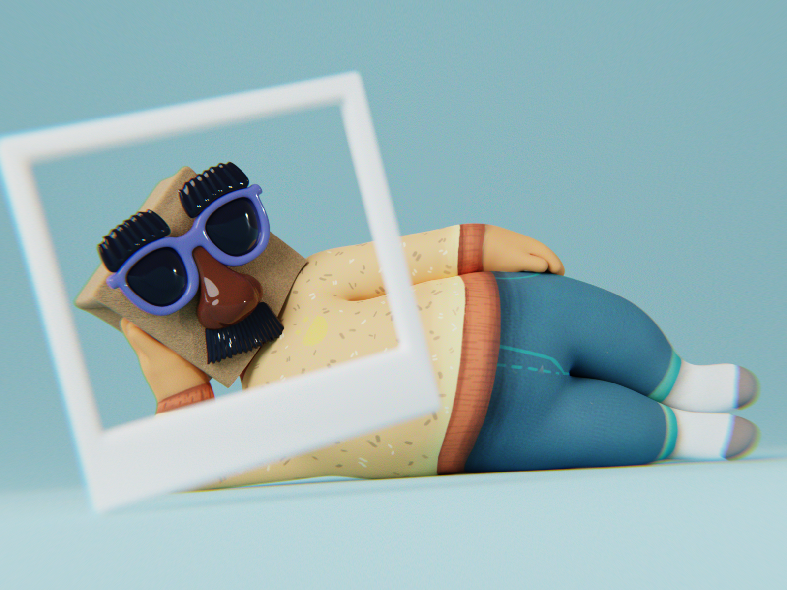 Impostor? I don't know em' 3d blender editorial illustration phldesign