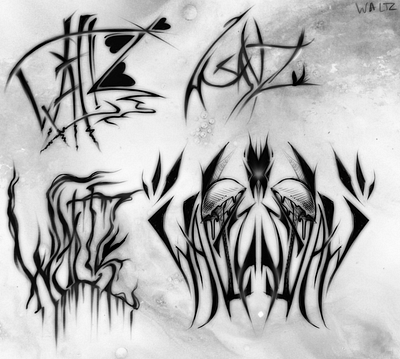 Black metal inspired logo practice 2d art black metal branding design logo music cover