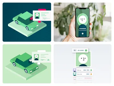 Veriff Brand Illustration - Mobile Industry set design system