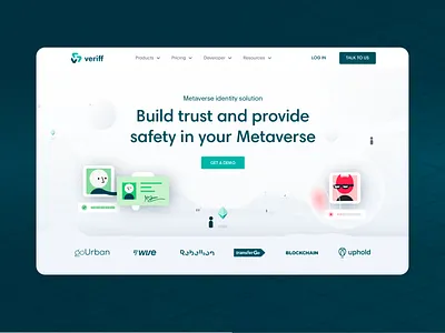 Veriff Metaverse Landing Page design system