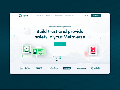 Veriff Metaverse Landing Page design system