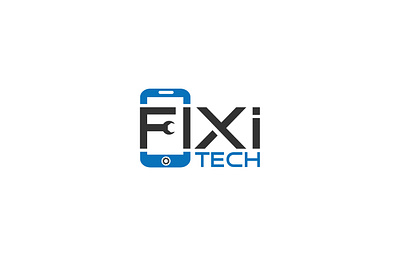 Logo for "Fixi" branding creative logo design graphic design illustration logo minimal logo modern logo tech technologo vector