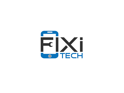 Logo for "Fixi" branding creative logo design graphic design illustration logo minimal logo modern logo tech technologo vector