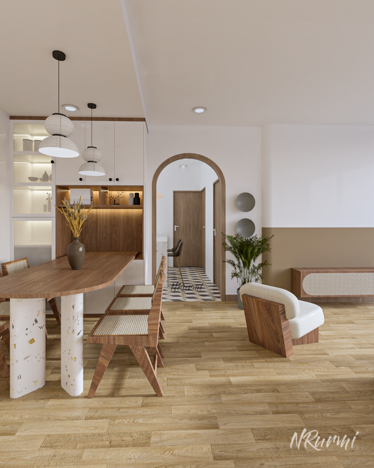Japandi Style Interior Design 3d 3d model 3d visualization animation architect architectural rendering design floorplan illustration japandi style interior design