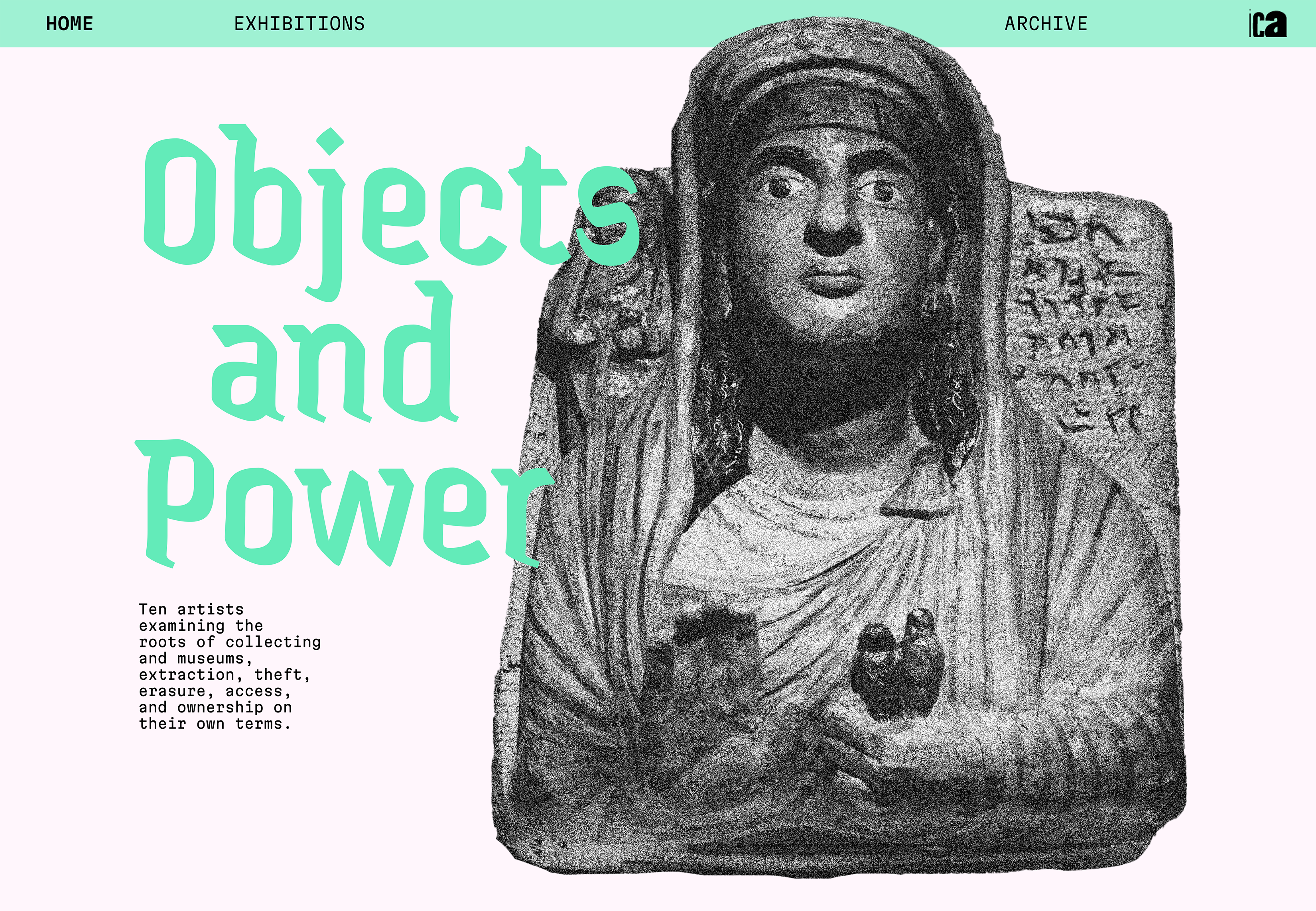 website concept #1 for Maine College of Art and Design graphic design ui web design website design