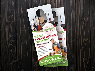 Fast Delivery Service Door Hanger Design same day delivery marketing