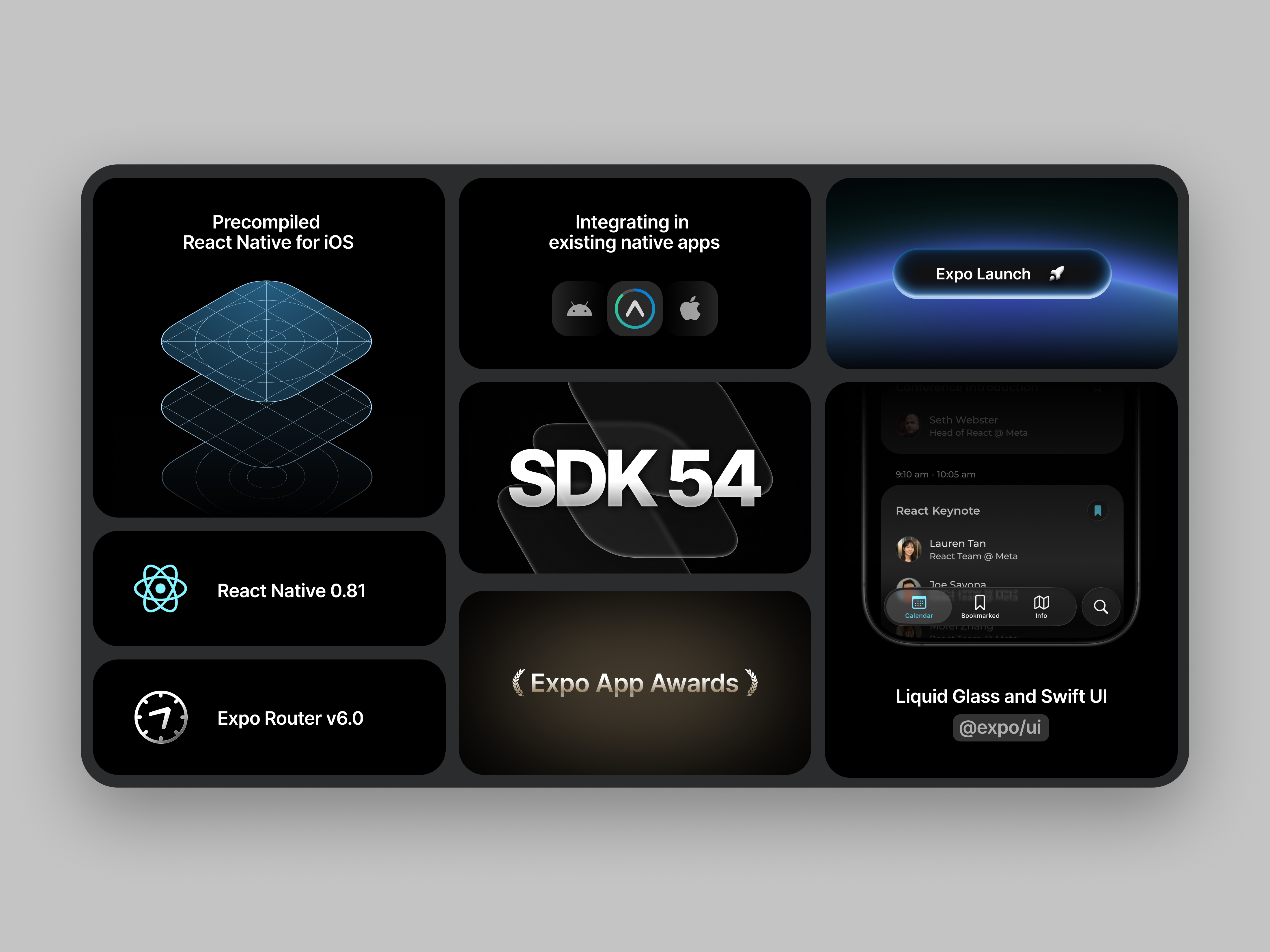 SDK 54 bento slide bento deck dev tool keynote layout presentation recap slide