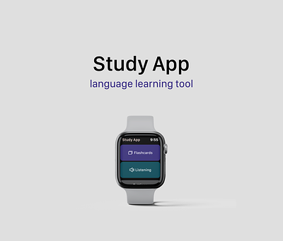 Study App | WatchOS | Case Study | appledesign figma learning app mobile app ui ui case study ui design watchos