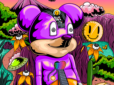 Broke Micky digitalillustration illustration illustroboystudio mickymouse popart robot smile u.f.o