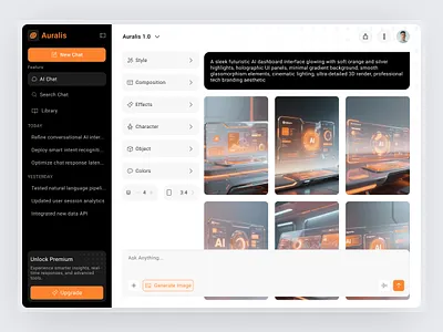 AI Chat Dashboard ai artificial intelligence assistant chat bot chat gpt dashboard design gpt prompt ai support ui ui kit ux virtual web app