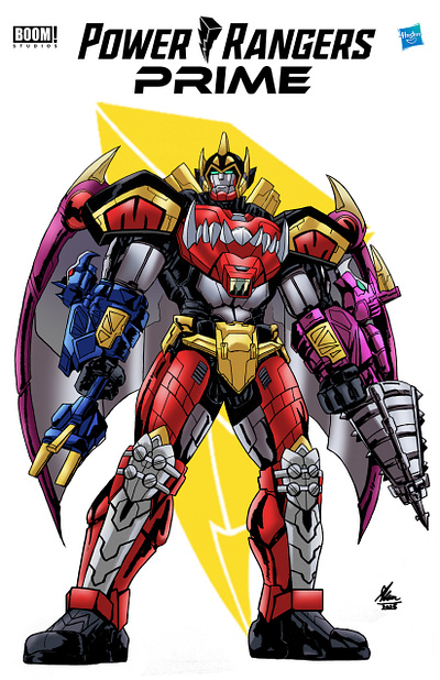 Ultra Dino Beast Megazord art artist artwork character illustration comic artist comic book comic cover comic style drawing editorial giant illustration megazord power rangers publishing robot sektch sketch super sentai tokusatsu
