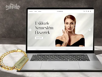 Trendi Webshop e commerce gray jewelry luxury webshop white
