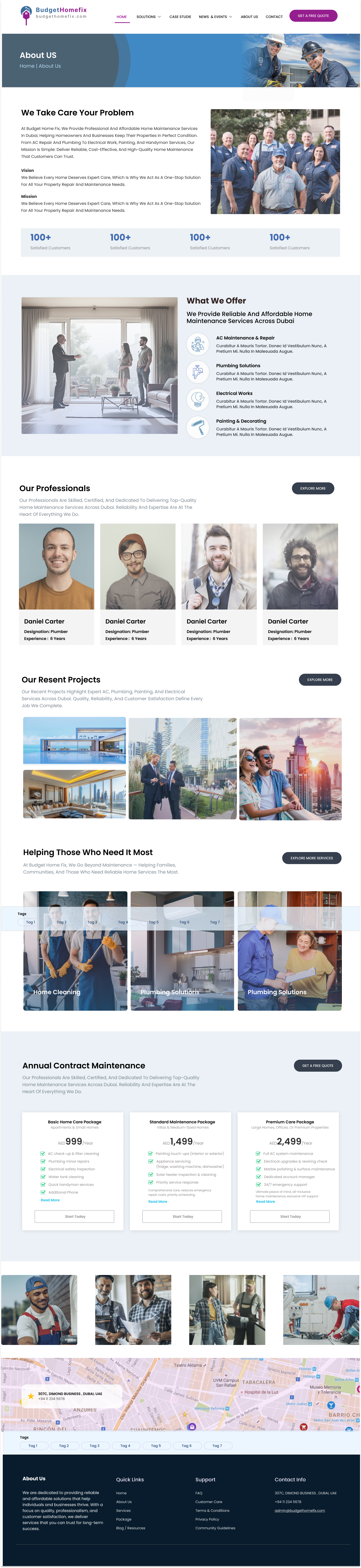 Case Study: Redesign of Budget Home Fix illustration interface design modern ui
