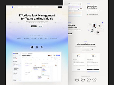 Project Management SaaS Website Concept saas saas website ui designe website design
