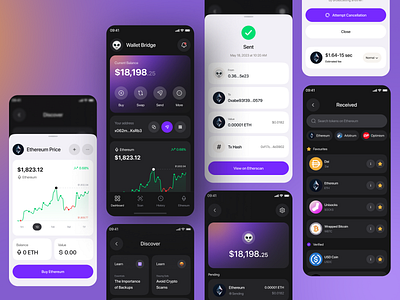 DeFi & Crypto Wallet Mobile App Design - Rainbow app crypto app crypto design crypto mobile crypto wallet defi app mobile mobile ux w
