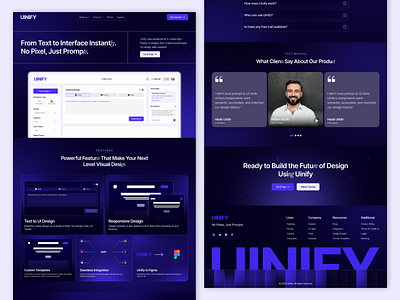 AI Product Landing Page UI ai powered product ai product automation branding design digital product home page landing page product design product page ui text to ui ui ui design uiux visual design web website ui