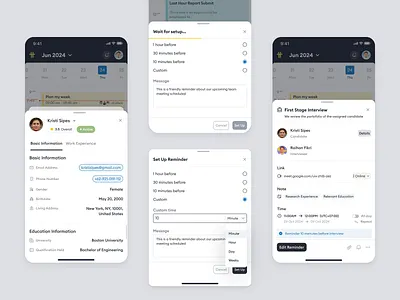 Tiimi - HR Reminder for Candidate interview in Mobile App candidate management company dashboard employee hr hrd hrm hrms human resources job mobile app mobile design organization management product design saas saas design staff management ui ux