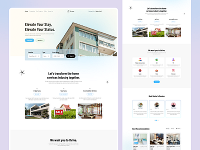 Real Estate Landing Page airbnb apartment building company design e commerce furniture home home page interior design landing page online store property property management real estate real estate agency real estate shop real estate websites rent residence