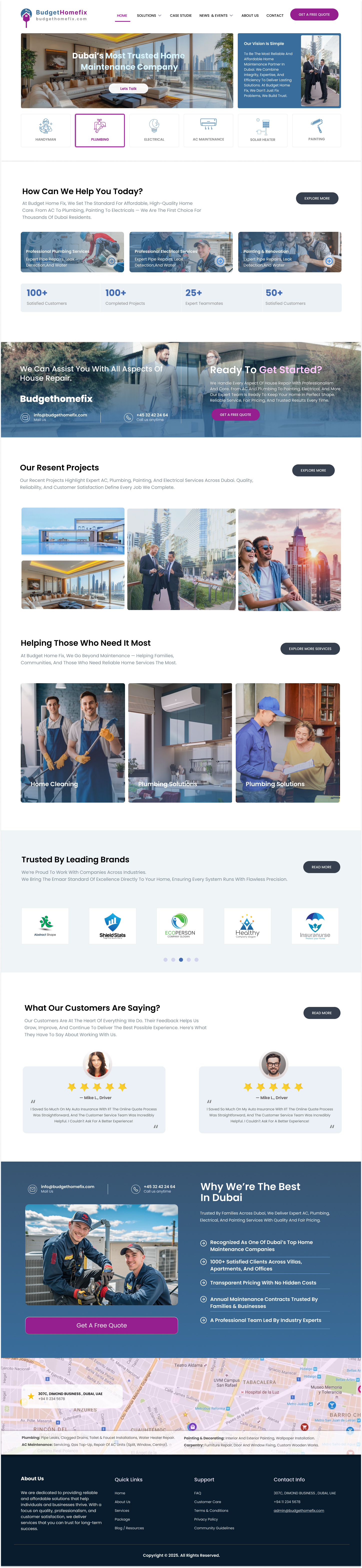 Budget Home Fix - Dubai, UAE interface design modern ui