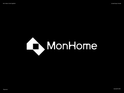 Letter M home-real estate logo design - Unused branding business logo construction logo creative design home logo house logo icon logo logo design logo designer minimal print real estate logo rent startup logo symbol