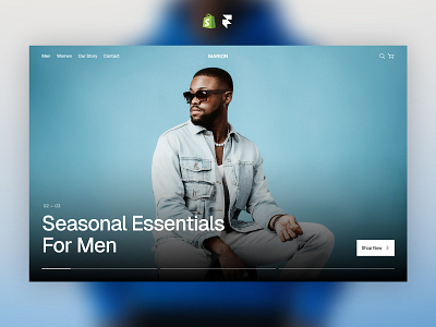 Ecommerce Template animation design ecommerce first screen hero section landing page shopify ui web design