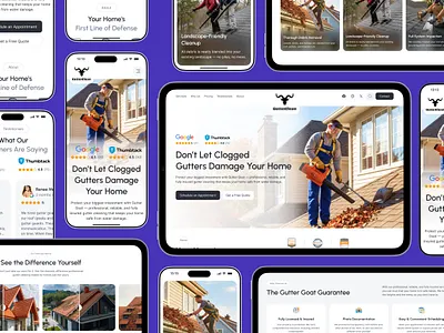 Gutter Clean Services Website Design cleaner landing page cleaning gutter clean company gutter clean landing page gutter clean services gutter clean website gutter cleaner website gutter website landing page radiyal real estate responsive web design roof clean website roof website roofing service ui ui design ui ux web design website design