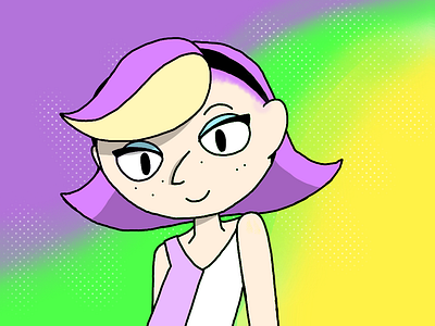 Character design: Violet Headband illustration