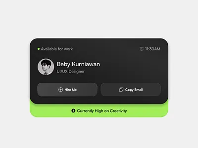 Modern Profile Card Design card ui ui