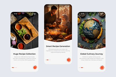Onboarding screen - AI Food Recipe aiappdesign aifoodapp appui cookingapp dribbbleshots foodapp foryou login mobileappdesign mobileux onboardingscreen onboardingui recipeapp uidesign uxdesign