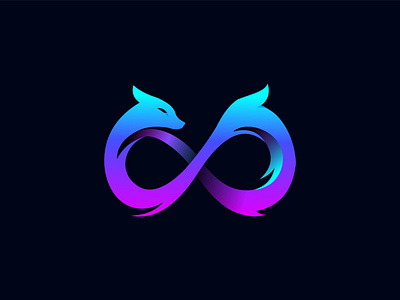 Infinity Fox Logo app brand identity branding fox logo gradient logo icon infinity logo logo logo designer logotype mark modern identity saas sports typography vector w letter web3