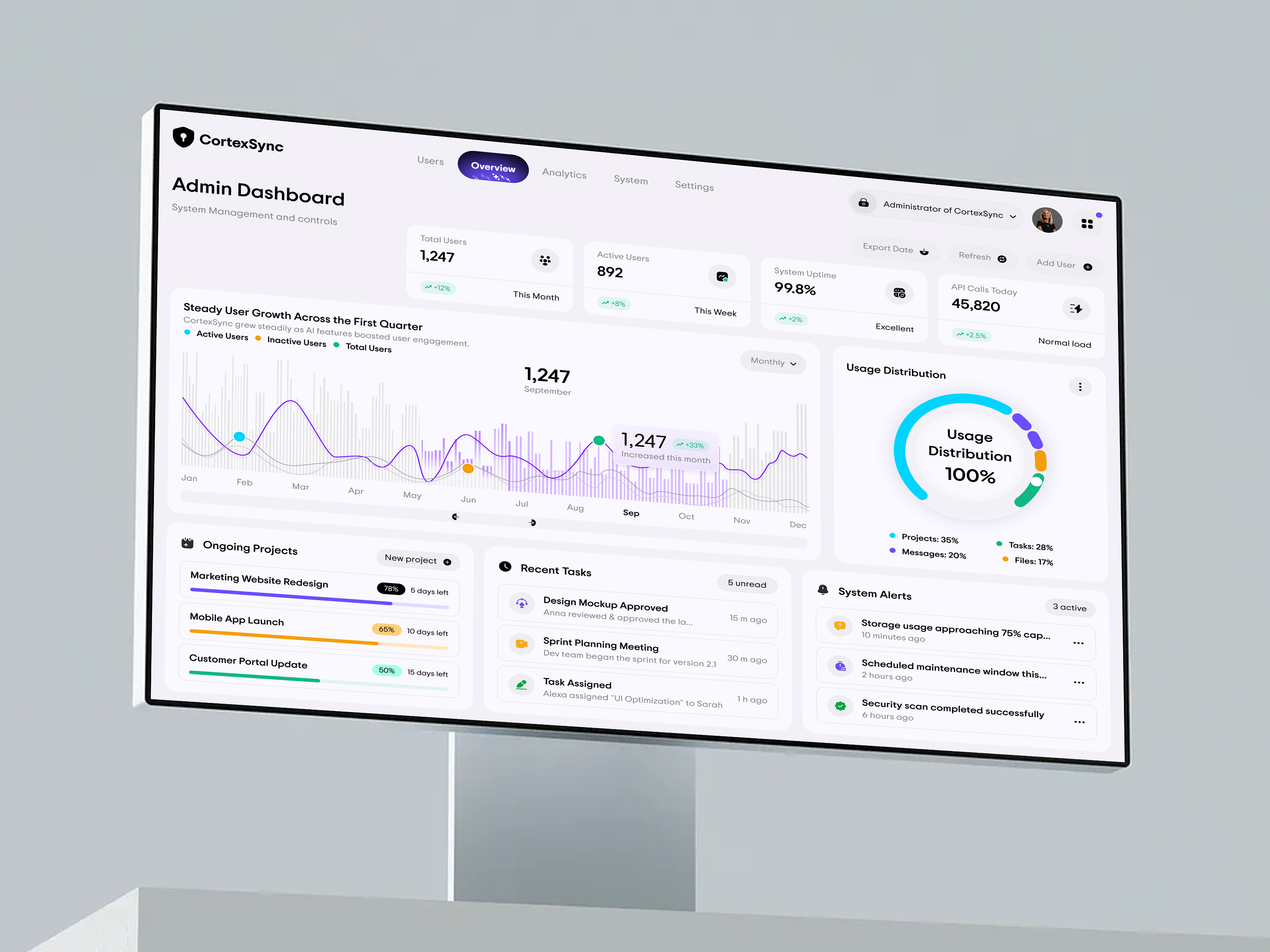 CortexSync – Smart team collaboration with AI suggestions ai suggestions aiintegration aiproductivity appdesign dashboarddesign designinspiration digitalproduct interfacedesign modernui productdesign saasdesign saasui smartcollaboration teamcollaboration techstartup uiux uxdesign uxuiinspiration webappdesign workflowmanagement