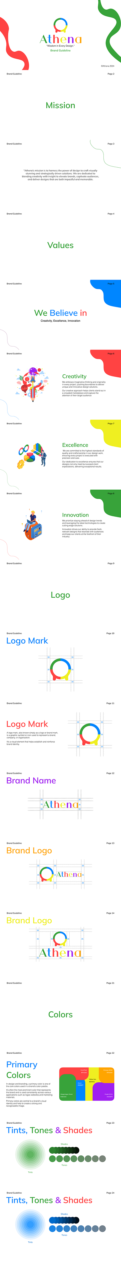 Athena The Symbol of Wisdom and Vision brand guidelines branding figma logo ui ux