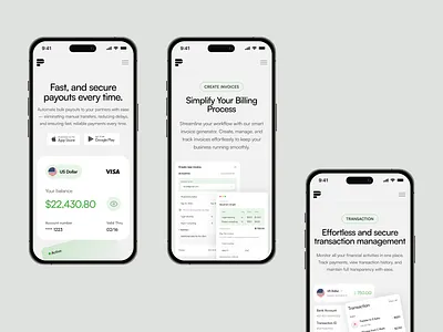 Fintech Website Responsive Design app design fintech interface payment service ui web