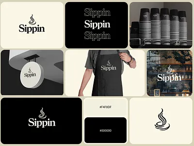Coffee, cafe logo design for sippin coffee branding cafe cafe brand identity cafe branding cafe logo coffee coffee logo coffee packaging coffee shop creative logo cusoom logo custom logo food branding food logo hotel logo logo logo design mess logo restaurent branding restaurent logo