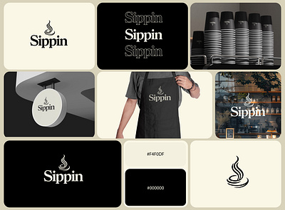 Coffee, cafe logo design for sippin coffee branding cafe cafe brand identity cafe branding cafe logo coffee coffee logo coffee packaging coffee shop creative logo cusoom logo custom logo food branding food logo hotel logo logo logo design mess logo restaurent branding restaurent logo