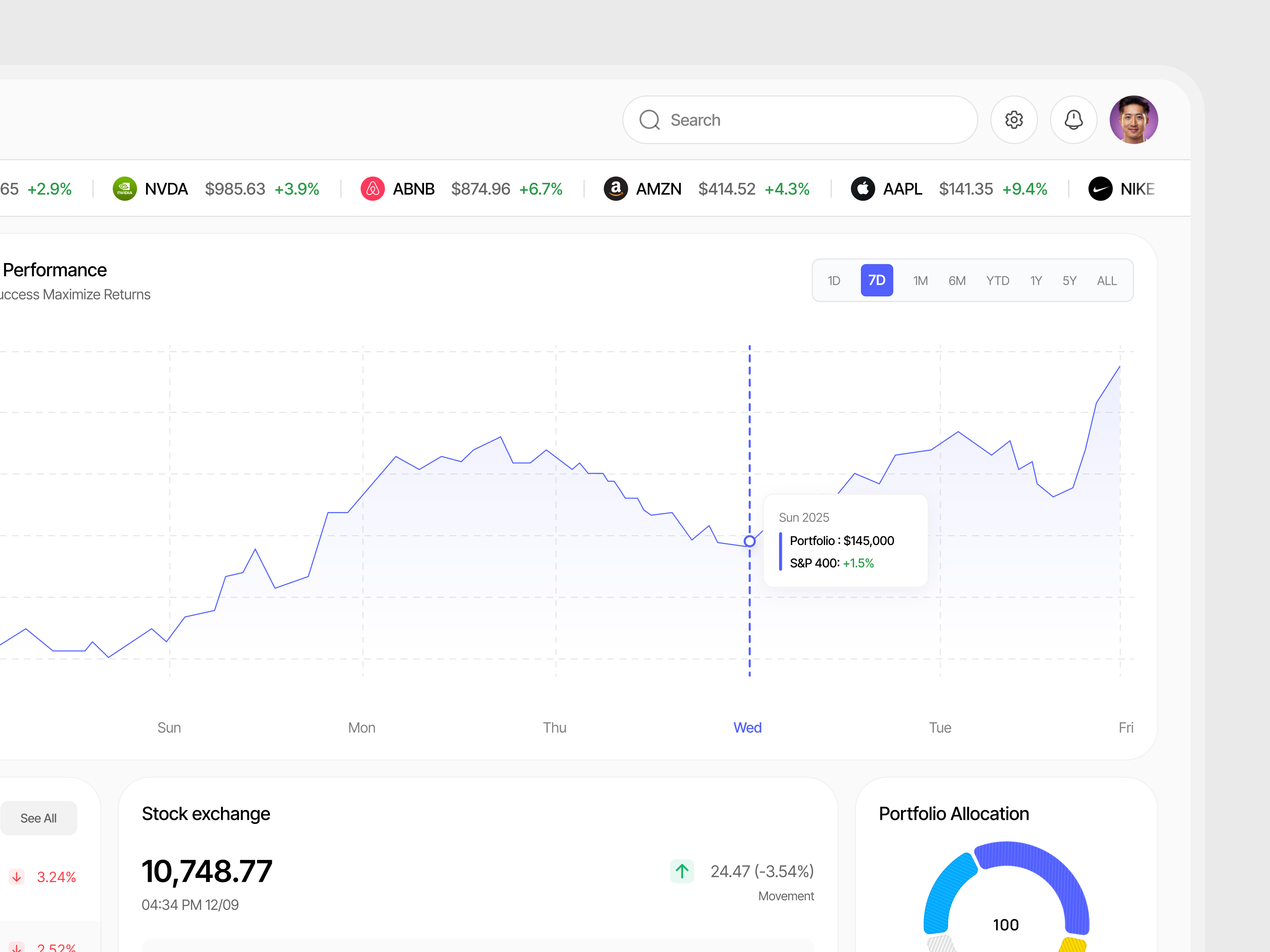 Example of Web Application/Dashboard Design