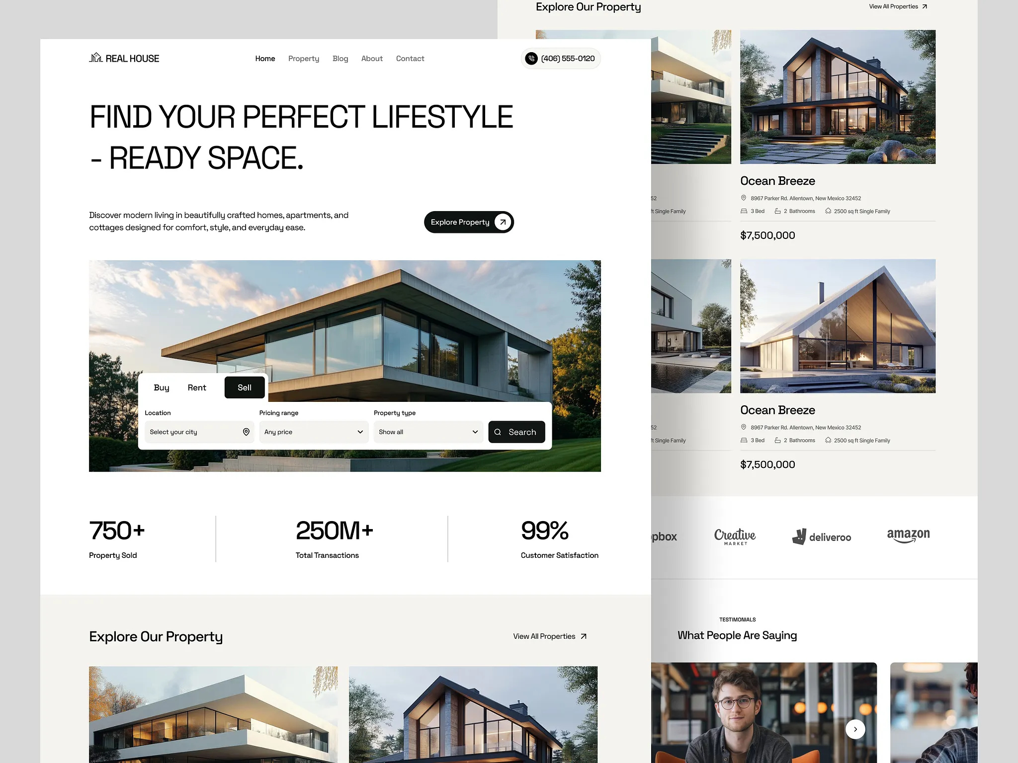 Example of Custom Website UI UX Design 3 Pages