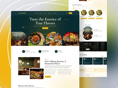 Modern Restaurant Landing Page Design branding clean design design figma graphic design inspiration minimal design modern portfolio restaurant ui ux visual website