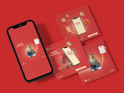 Shopping App-social Media Template-018-2 social media social media ad social media ads social media post
