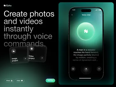 Echo - An AI-powered video generation App ai app blur clean editor minimal mobile mobile app