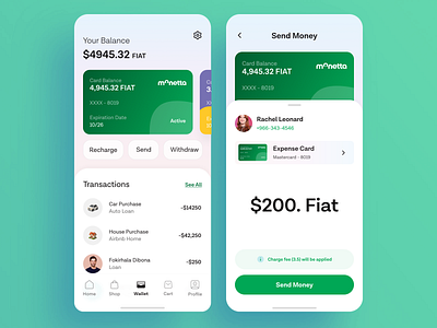 Monetta — The Borderless SuperApp. crossborder payments crypto design digital wallet financial freedom global payments marketplace app minimal design mobile app mobile design monetta app send money shop app shopping app store app super app token economy visual design wallet app wallet screen withdraw money