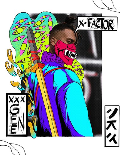 X-Factor chillwave colorful design doodles graphic design illustration photography timelapse