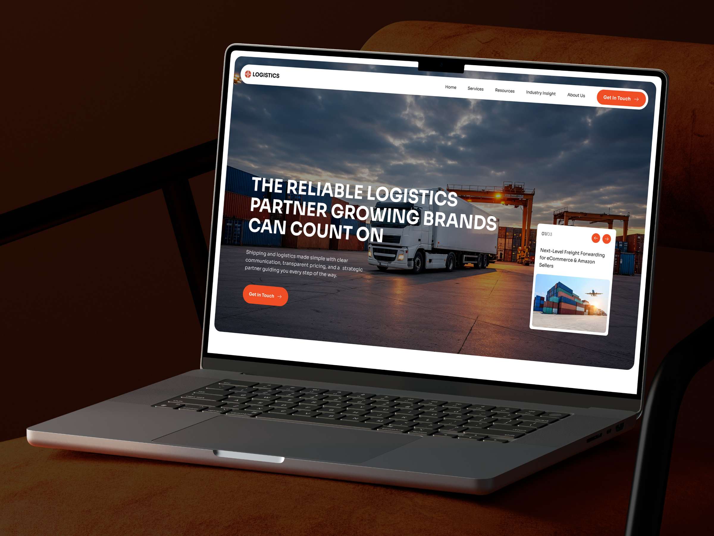 Example of Shipping & Logistics Website Design