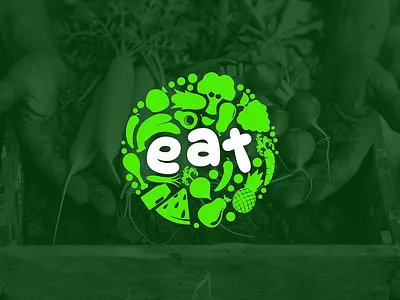 Eat: A Flavorful Logo Design Celebrating Food brand identity branding design design logo eat eating flat food graphic design icon illustration logo logo design logos logotype modern timeless ui unique
